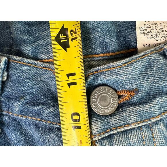 Vintage 80s Levi's 501 (17501-0138) Stonewash High Waisted Straight Leg Jeans 11 - Picture 14 of 16